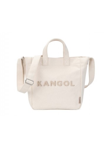Kangol Fluffy Logo Canvas Totebag- Ivory 3792